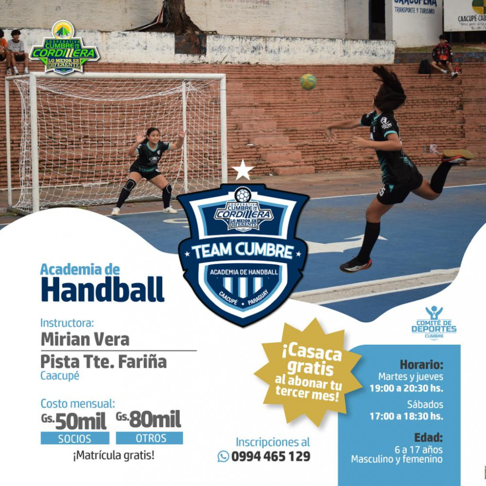 También la academia de handball (Caacupé)